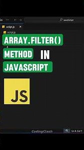 ✅JavaScript array.filter() Method Explained 🔥 | codingcalsh | #coding #javascript