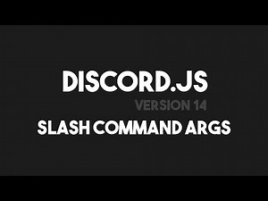 Discord.js v14 - Slash Command Arguments