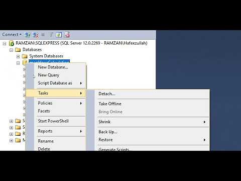 How to import and export database in SQL Server 2014