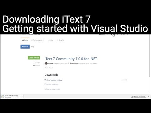 Downloading iText 7 and getting started (Visual Studio)