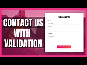 AWESOME Contact Form Using HTML, CSS, and JavaScript