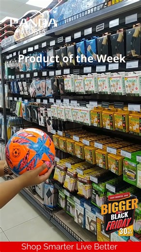 The sound of summer? It’s a soccer ball hitting the grass. Schools are closing, family gatherings are calling, and the field is waiting. Whether it’s a backyard kickabout or a full-on match, it’s game time! ⚽ Get your soccer ball at 30% OFF this Black Friday. More fun, more goals, less spend. Visit our store and bring the game home this summer. 🐼 ✨ Shop smarter, save bigger this Black Friday. #PandaStores #BlackFriday #SoccerBall | Panda Stores