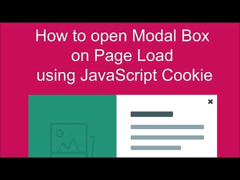 How to open a Modal Box in website on Page Load using JavaScript | JavaScript Cookie