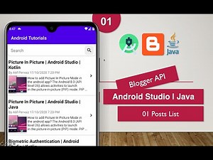 Blogger API | 01 Posts List | Android Studio | Java