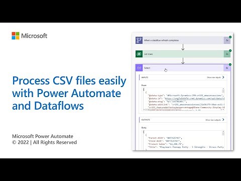 Process CSV files easily with Power Automate and Dataflows