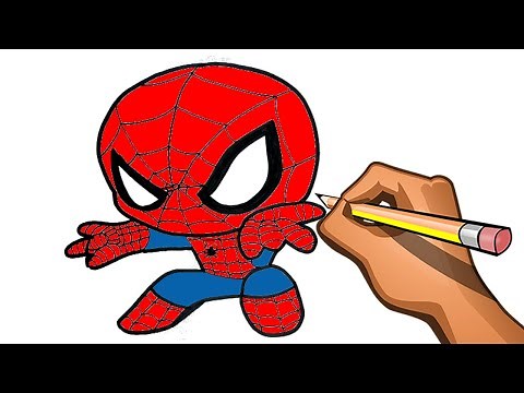 Spider Man dibujo facil del hombre araña a lapiz