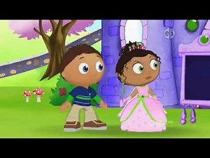 Super Why! Whyatt meets Princess Pea/Princess Pea blows the wolf away (Extended clip)