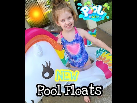 Pool Party | Kid Vlog | New Pool Floats