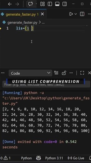 Python List Comprehension in One Minute | Python Programming #python