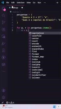 Como Fazer Um Quiz Em Python #python #tutorial #programming #shorts