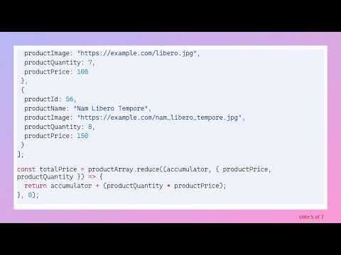 How to Calculate Total Prices from an Array of Objects in JavaScript