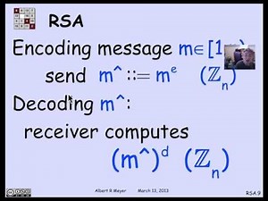 2.4.1 RSA Public Key Encryption: Video