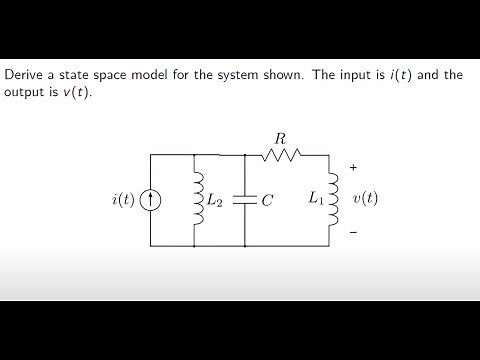 State-space model of an electric circuit - STEP BY STEP