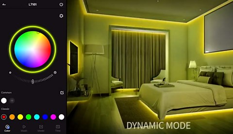 AILBTON Led Strip Lights,60ft Music Sync Color Changing, Built-in Mic,Bluetooth App Control LED Tape Lights with Remote,5050 RGB Rope Light Strips