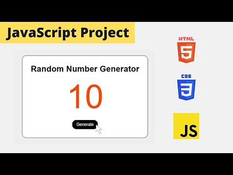 Random Number Generator App Using JavaScript | JavaScript Project Tutorial