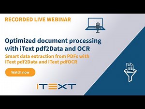 Optimized document processing with iText pdf2Data and OCR