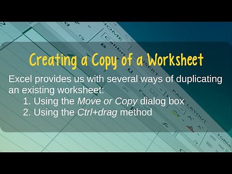 How to Create a Copy of a Worksheet in Microsoft Excel