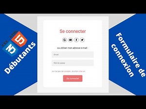 Comment Créer un Formulaire de Connexion Moderne en HTML & CSS