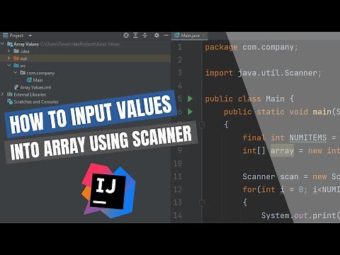 How to INPUT VALUES into an ARRAY using the SCANNER CLASS in Java