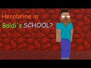Minecraft's basics in Herobrine and Minecraft school - Baldi's basics v1.2.2 mod