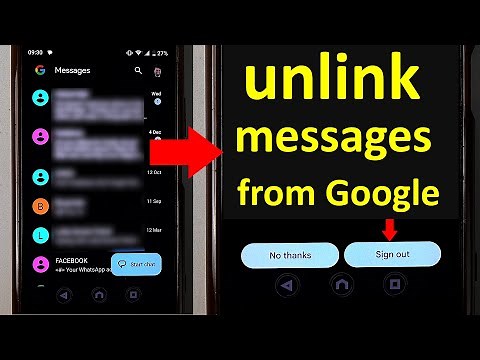 How to unlink messages from Google account