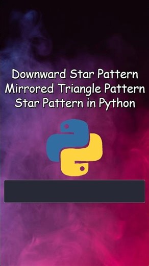 Downward Mirrored Right Triangle Star Pattern in Python #coding #python