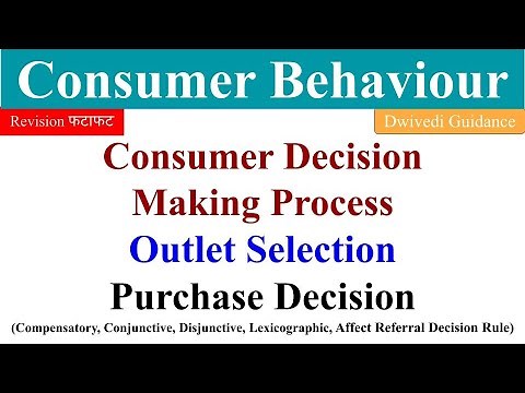 Consumer Decision Making Process, Outlet Selection in Consumer Behaviour, Purchase Decision, BBA