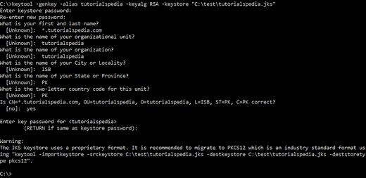 Java keytool Tutorial: Generate Keystore Using Java Keytool
