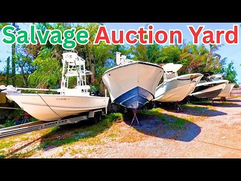 TONS of Salvage Boats! AUCTION YARD | Harbor Yacht Tours