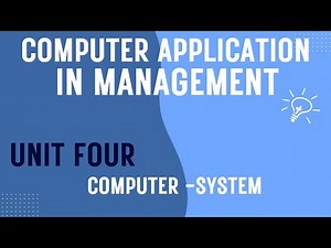 Computer Application In Management Unit Four Tutorials