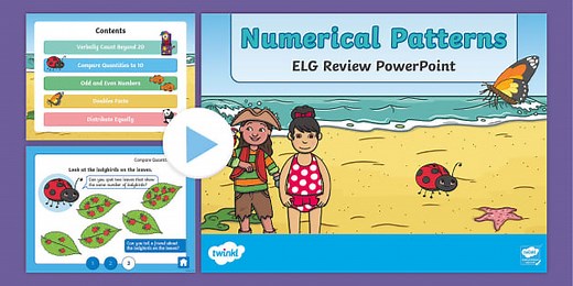 EYFS Maths Numerical Patterns ELG Review PowerPoint
