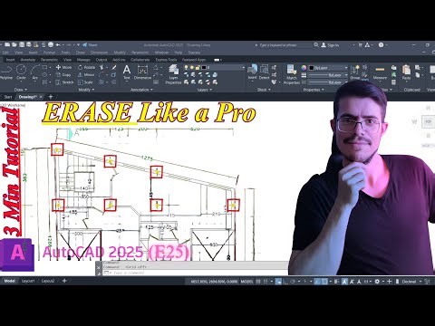 AutoCAD 2025 Tutorial for Beginners (E25) | You’re Deleting WRONG! 😬 Master the ERASE Command