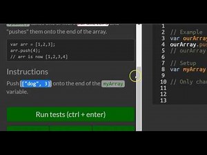 Manipulate Arrays With push, freeCodeCamp Basic Javascript