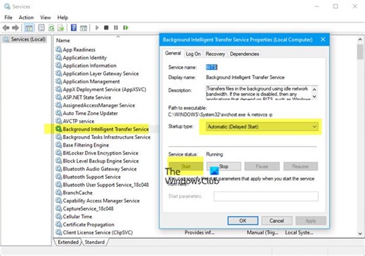 Background Intelligent Transfer Service stopped & not working in Windows 11/10
