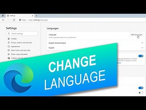 How to Change Language in Edge