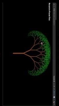 creating a recursive fractal tree using math and code #code #javascript #viral #viralshorts #maths