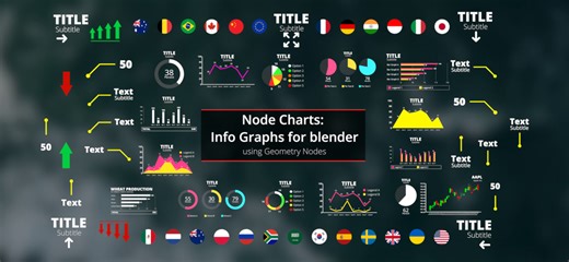 Node Charts: Info Graphs For Blender (Using Geometry Nodes)