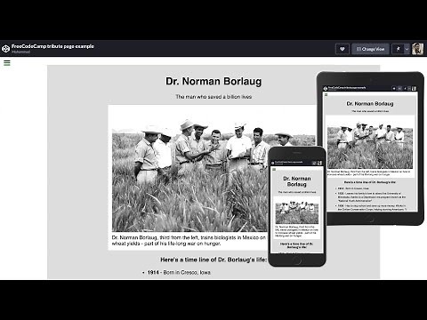 Build A FreeCodeCamp Tribute Page | Responsive Web Design Projects | by using only HTML & CSS