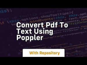 Convert pdf to text using poppler