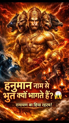 हनुमान नाम से भूत क्यों भागते हैं? असली कारण जानिए 😱| hanuman chalisa vs ghost #hanuman #shorts