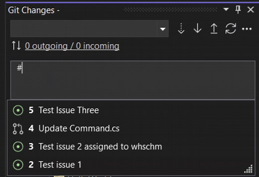 Reference GitHub Issues and Pull Requests in Visual Studio - Visual Studio Blog