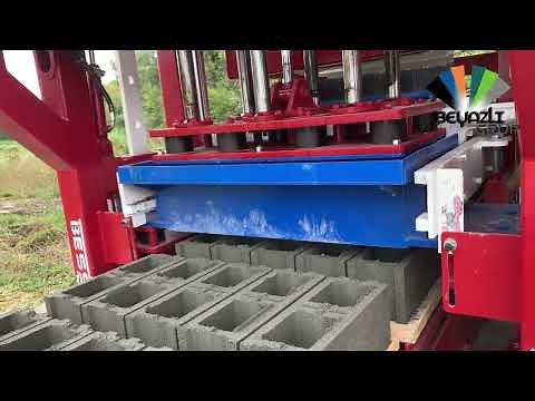 Brick Making Machine Producing Hollow Blocks, Paving Blocks, And Curbstones, Bess Company