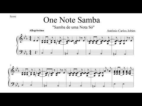 One Note Samba Piano sheet Antônio Carlos Jobim