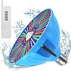 Pool Light 120 V 70 W RGB Color Changing LED Pool Lights Inground Pool Lights Medium E26/E27 Base Underwater Pool Light Bulb Replacement for Pentair and Hayward Lamps