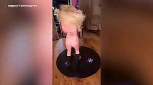 Britney Spears gives her new pole a spin in tiny leopard print underwear