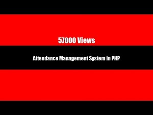 Attendance Management System in PHP:PART 1