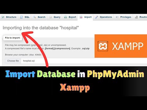 How to Import a MySQL Database to phpMyAdmin Xampp