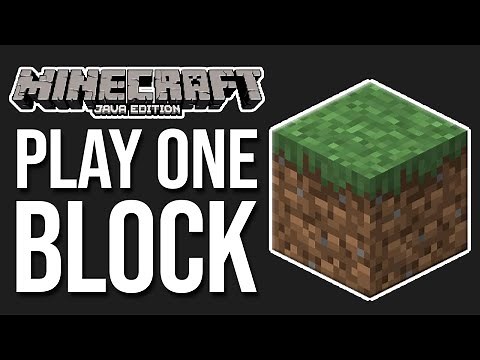 How To Play Minecraft One Block In Java Edition (Minecraft Java 1.21)