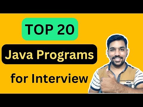 Top 20 Java Programs for Beginners Interview | Learn Java with CODE & NOTES
