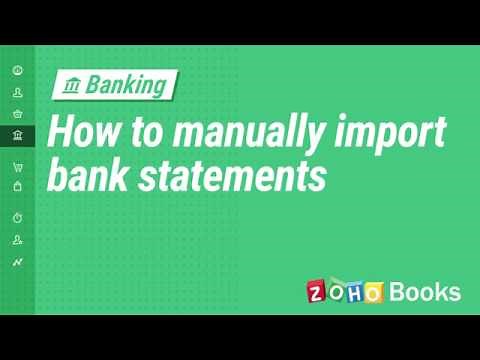 How to Manually Import Bank Statements into Zoho Books